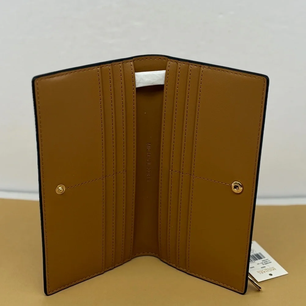 Michael Kors Jet Set Reed Large Bifold Wallet Light Brown